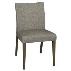 Kristen Oak & Light Weathered Oak Upholstered Chair - Grey Fabric (Pair)