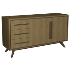 Kristen Oak & Light Weathered Oak Wide Sideboard