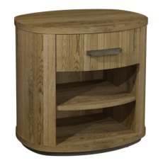 Vega Knotty Oak & Weathered Oak 1 Drawer Nightstand