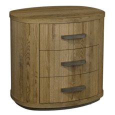 Vega Knotty Oak & Weathered Oak 3 Drawer Nightstand