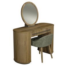 Vega Knotty Oak & Weathered Oak Vanity Mirror