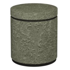 Vega Knotty Oak & Weathered Oak Storage Stool - Pearl Velvet Fabric