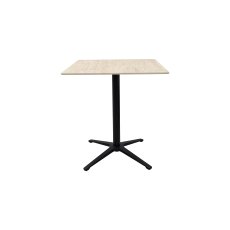 Baxter Beige Sintered Stone Square Bistro Table with Black Base