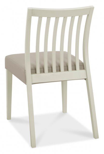 Low back white store dining chairs