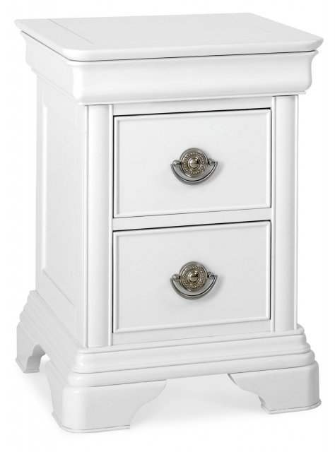 Chantilly white store bedside table