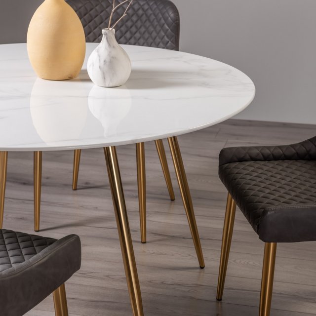 White marble table online with black legs