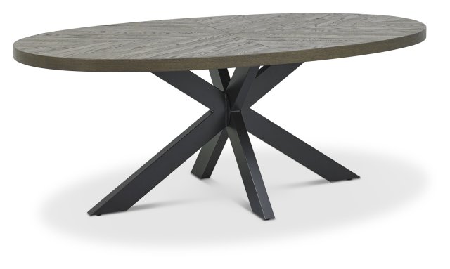 Signature Collection Ellipse Fumed Oak 8 Seater Dining Table