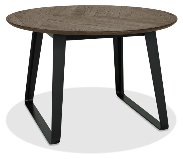 Emerson Weathered Oak Circular Table | 4 Seater | Dining - Bentley ...