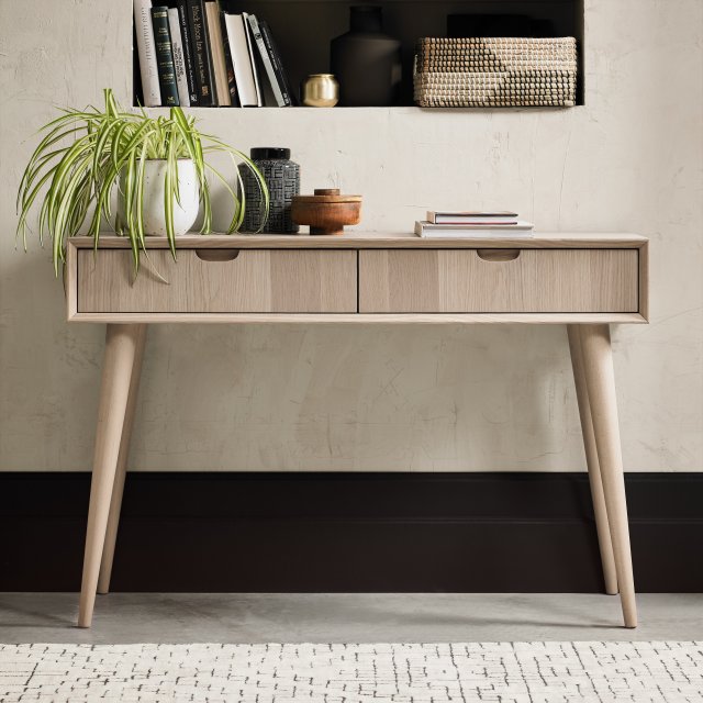 Gallery Collection Dansk Scandi Oak Console Table With Drawers - Grade A2 - Ref #0221