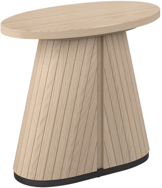 Signature Collection Vega Scandi Oak & Peppercorn Oval Lamp Table