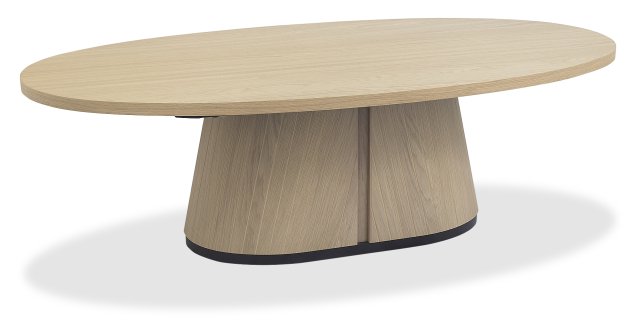 Signature Collection Vega Scandi Oak & Peppercorn Oval Coffee Table