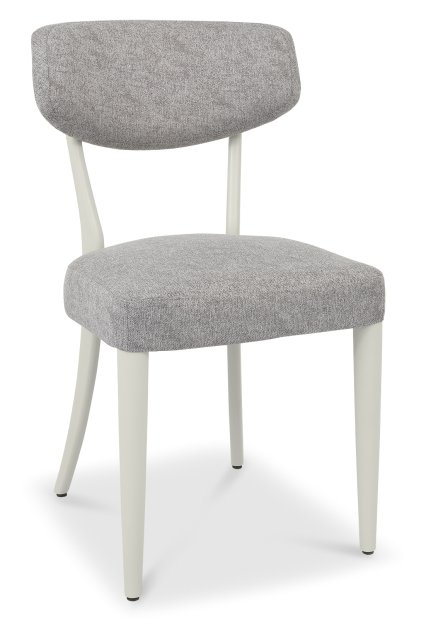 Premier Collection Larsen Soft Grey Upholstered Chairs in Grey Fabric