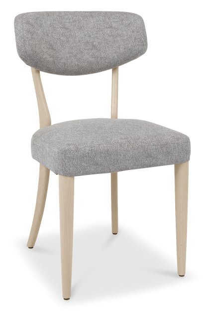 Premier Collection Larsen Scandi Oak Upholstered Chairs in Grey Fabric