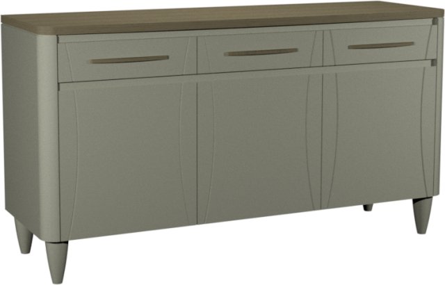 Premier Collection Larsen Scandi Oak & Soft Grey Wide Sideboard