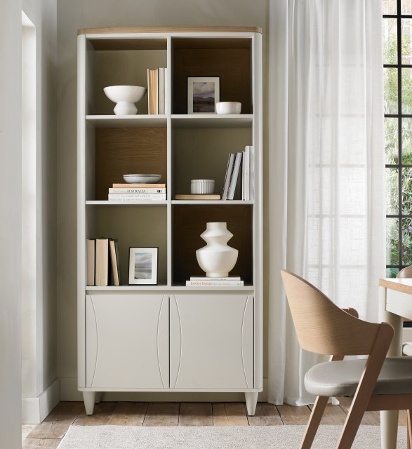 Larsen Scandi Oak & Soft Grey Display Unit