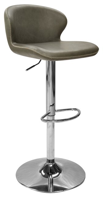 Gallery Collection Rosso - Olive Vintage Faux Leather Gas Lift Swivel Barstool with Chrome Base (Single)