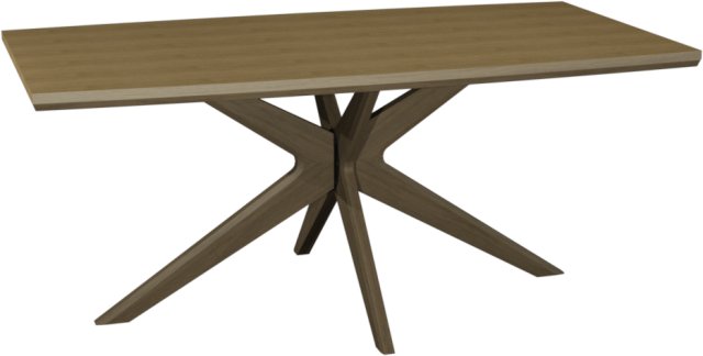 Kristen Oak & Light Weathered Oak 6 Seater Table