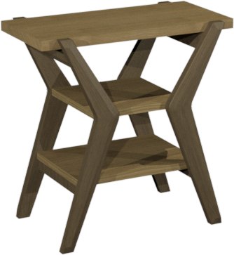 Premier Collection Kristen Oak & Light Weathered Oak Side Table