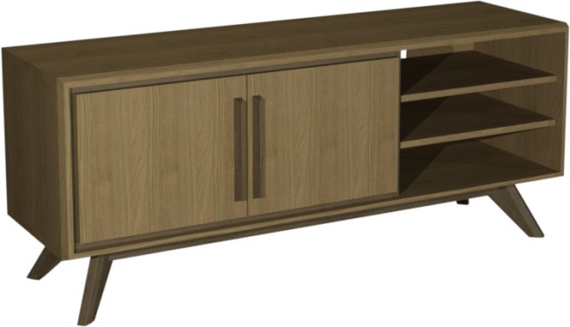 Premier Collection Kristen Oak & Light Weathered Oak Entertainment Unit