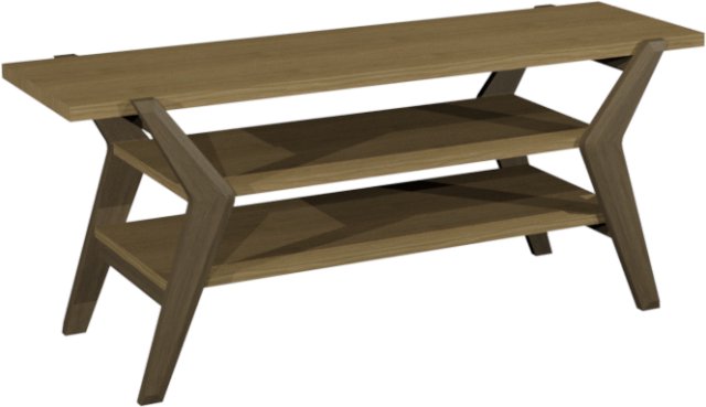 Premier Collection Kristen Oak & Light Weathered Oak Open Entertainment Unit