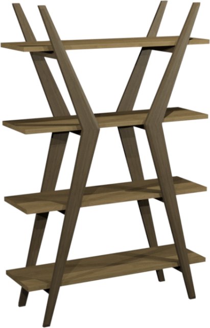 Premier Collection Kristen Oak & Light Weathered Oak Open Display Unit