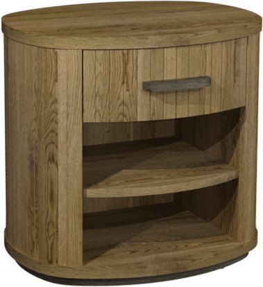 Signature Collection Vega Knotty Oak & Weathered Oak 1 Drawer Nightstand