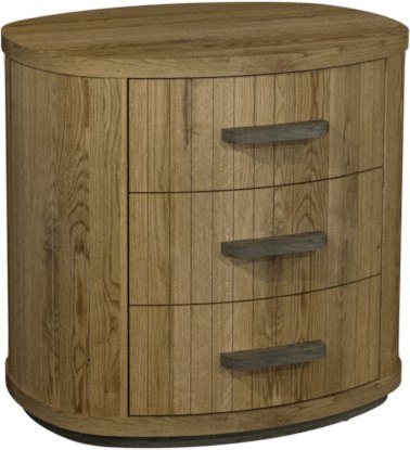 Signature Collection Vega Knotty Oak & Weathered Oak 3 Drawer Nightstand