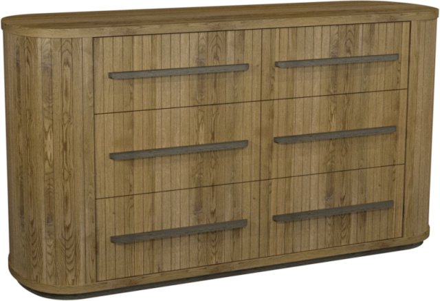 Signature Collection Vega Knotty Oak & Weathered Oak 6 Drawer Chest