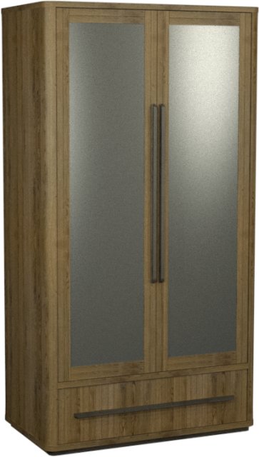 Signature Collection Vega Knotty Oak & Weathered Oak Double Wardrobe