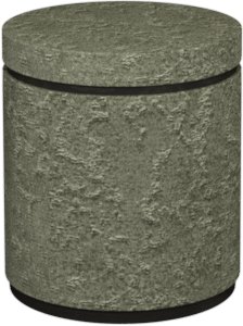 Signature Collection Vega Knotty Oak & Weathered Oak Storage Stool - Pearl Velvet Fabric