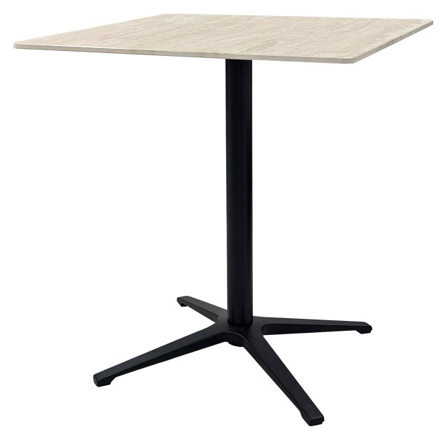 Gallery Collection Baxter Beige Sintered Stone Square Bistro Table with Black Base