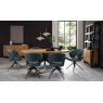 Signature Collection Ellipse Rustic Oak 6 Seater Dining Table