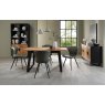 Signature Collection Emerson Rustic Oak & Peppercorn 4-6 Seater Extension Dining Table