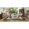 Signature Collection Emerson Rustic Oak & Peppercorn 6-8 Seater Extension Dining Table