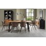 Signature Collection Emerson Rustic Oak & Peppercorn 6-8 Seater Extension Dining Table