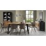 Signature Collection Emerson Rustic Oak & Peppercorn 6-8 Seater Extension Dining Table