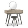 Premier Collection Brunel Scandi Oak & Dark Grey Dressing Table Set