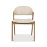 Signature Collection Camden Rustic Oak Upholstered Chair in an Ivory Bonded Leather (Pair)