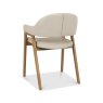 Signature Collection Camden Rustic Oak Upholstered Arm Chair in an Ivory Bonded Leather (Pair)