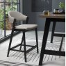 Camden Peppercorn Upholstered Bar Stool in an Grey Bonded Leather (Single)