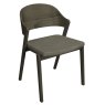 Signature Collection Vega Grey Oiled Oak Ply Back Chair - Grey Fabric (Pair)