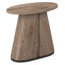 Signature Collection Vega Grey Oiled Oak & Peppercorn Oval Lamp Table