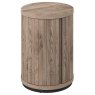 Signature Collection Vega Grey Oiled Oak & Peppercorn Round Lamp Table