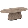 Signature Collection Vega Grey Oiled Oak & Peppercorn Oval Coffee Table