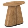 Signature Collection Vega Rustic Oak & Peppercorn Oval Lamp Table