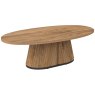 Signature Collection Vega Rustic Oak & Peppercorn Oval Coffee Table