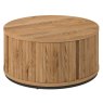 Signature Collection Vega Rustic Oak & Peppercorn Round Coffee Table