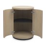 Signature Collection Vega Scandi Oak & Peppercorn Round Lamp Table