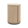 Signature Collection Vega Scandi Oak & Peppercorn Round Lamp Table