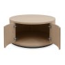 Signature Collection Vega Scandi Oak & Peppercorn Round Coffee Table